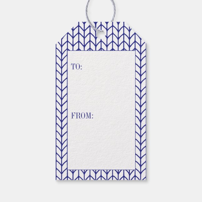 BLUE LINE KNIT Gift Tags (Back)