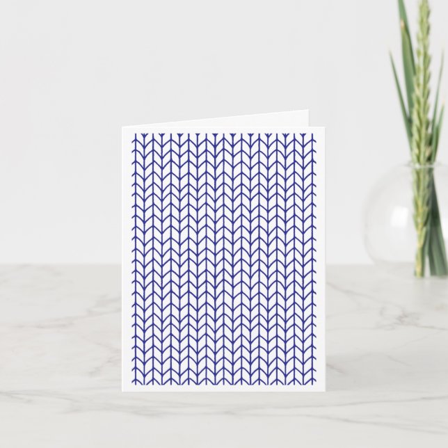 BLUE LINE KNIT Note Card / Vertical (Front)