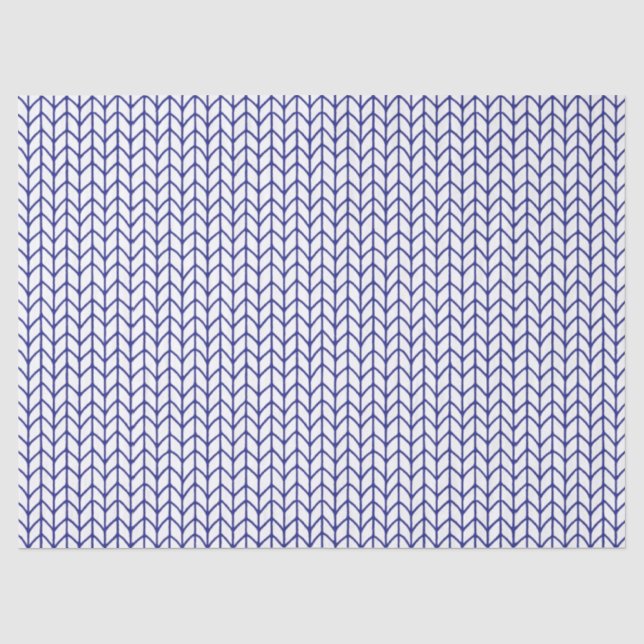 BLUE LINE KNIT Tissue Paper (Front)