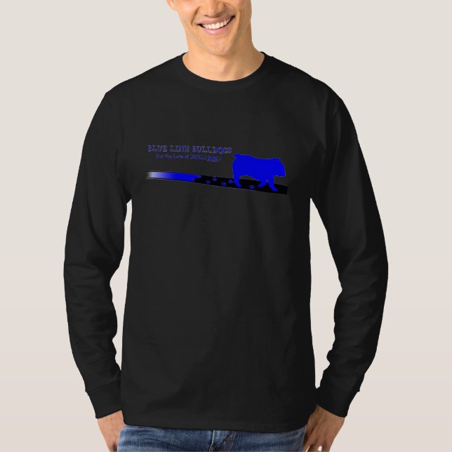 Blue Line Logo Black Tshirt (Front)
