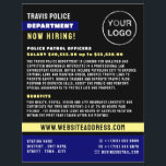 Blue Line & Logo, Police Officer, Law Recruitment Flyer<br><div class="desc">Blue Line & Logo,  Police Officer,  Law Recruitment Flyer by The Business Card Store.</div>
