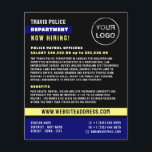 Blue Line & Logo, Police Officer, Law Recruitment Flyer<br><div class="desc">Blue Line & Logo,  Police Officer,  Law Recruitment Flyer by The Business Card Store.</div>