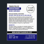 Blue Line & Logo, Police Officer, Law Recruitment Flyer<br><div class="desc">Blue Line & Logo,  Police Officer,  Law Recruitment Flyer by The Business Card Store.</div>