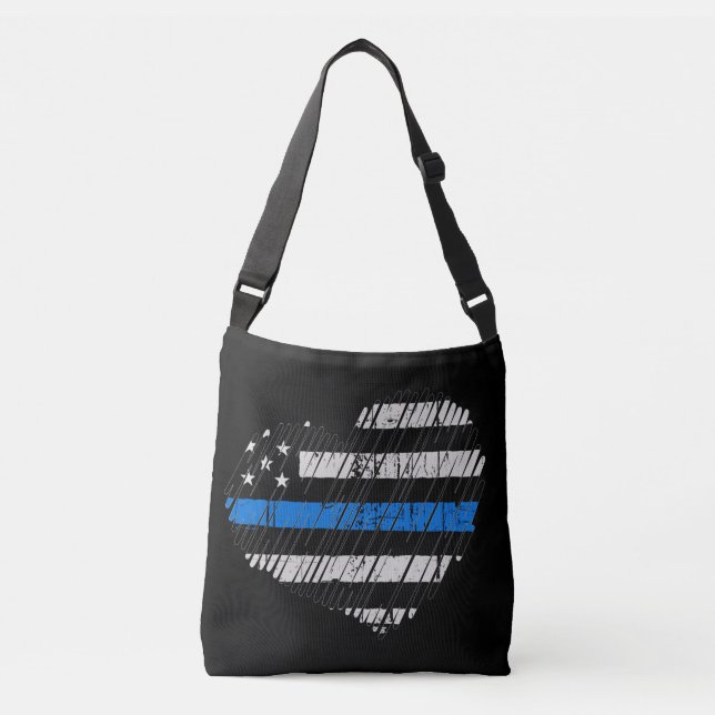 Blue Line Love Crossbody Bag (Front)