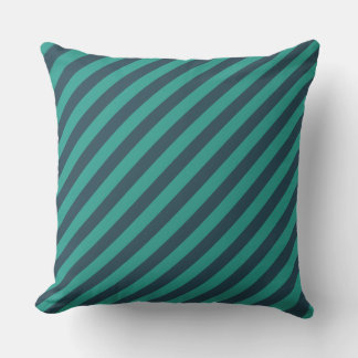Blue Line Pattern Graphic Cushion