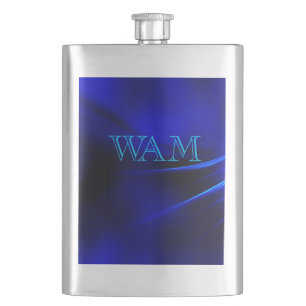 Blue Line Strokes Classic Flask