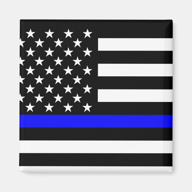 Blue Line US Flag Magnet (Front)