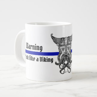 Blue Line Viking with warning mug