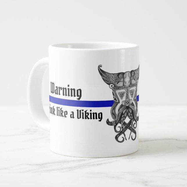 Blue Line Viking with warning mug (Front Left)