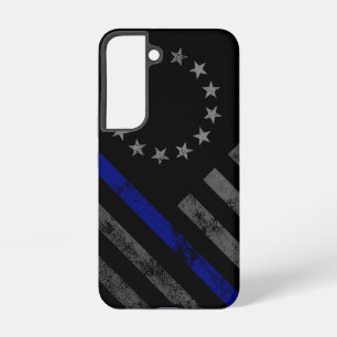 Blue Line Vintage American Flag Samsung Galaxy Case