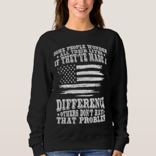 Blue Line We Make A Difference Police Officer Sweatshirt