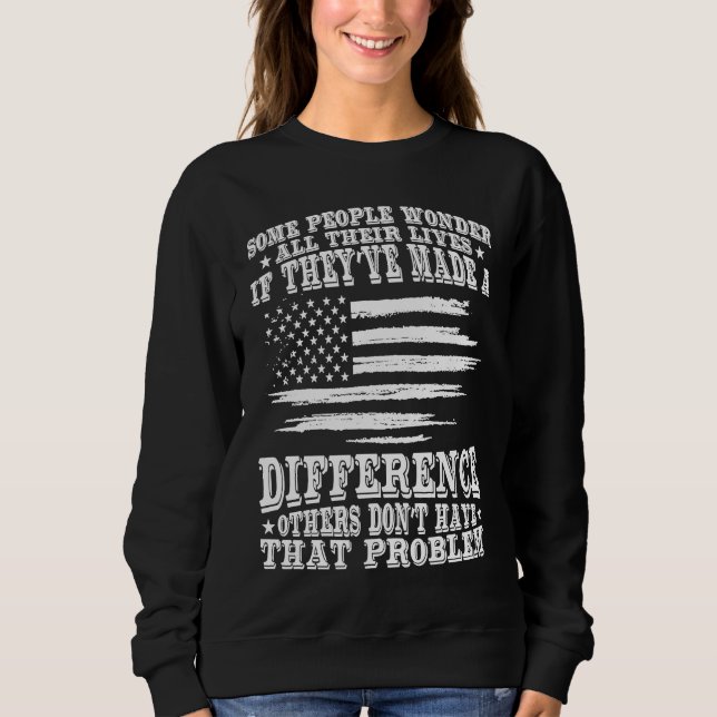 Blue Line We Make A Difference Police Officer Sweatshirt (Front)