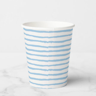 Blue lined paper cups
