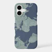 Blue Linen World Map
