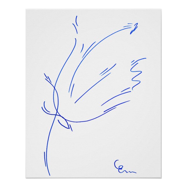 Blue Lines 2, Series "Simple Traits" Poster (Front)