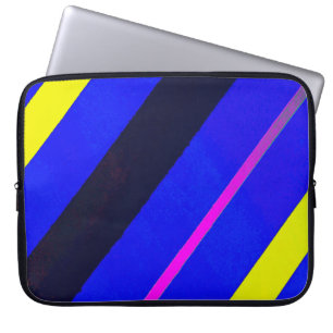 Blue lines laptop sleeve