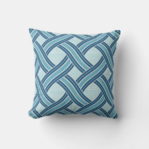 Blue Lines Pattern Cushion
