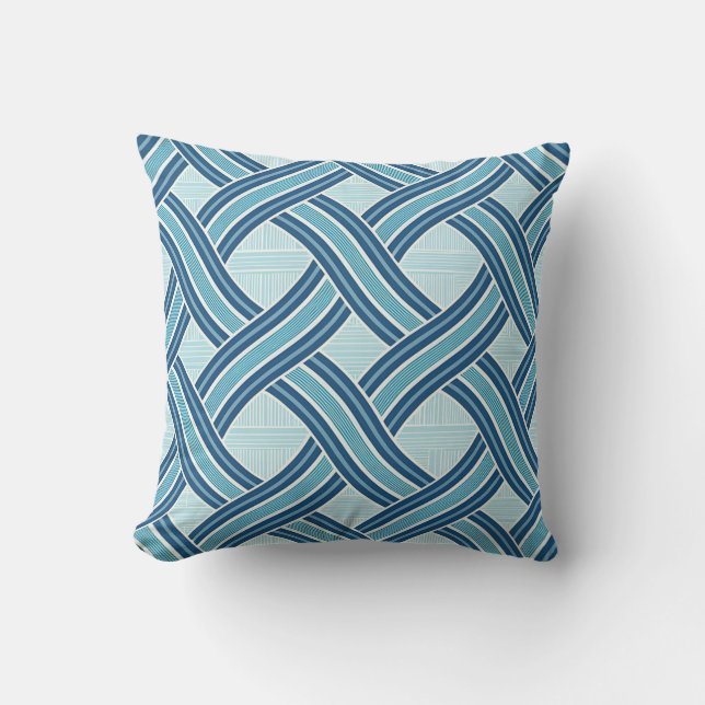 Blue Lines Pattern Cushion (Front)