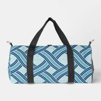Blue Lines Pattern Duffle Bag