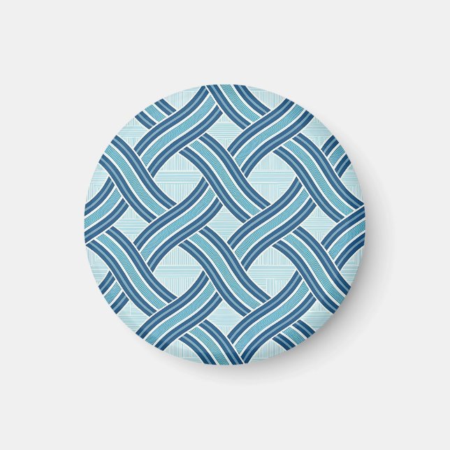 Blue Lines Pattern Magnet (Front)