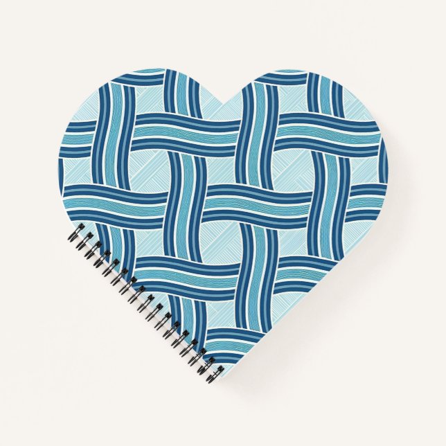 Blue Lines Pattern Notebook (Front)