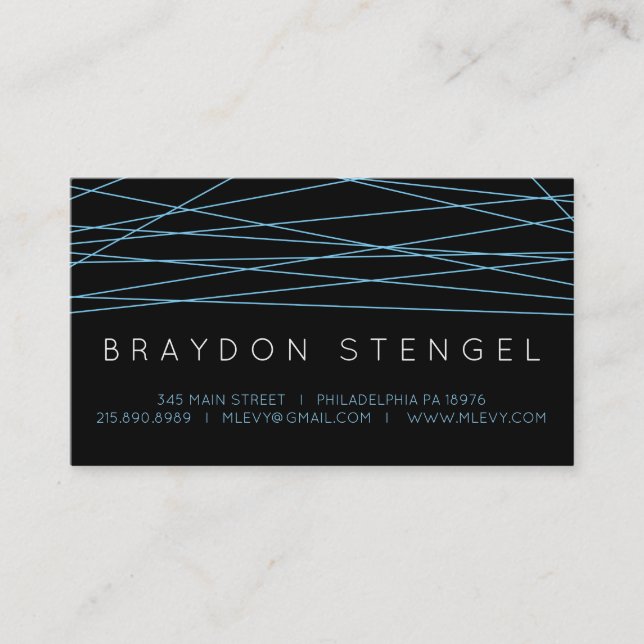 BLUE LINES Professional Business Card (Front)
