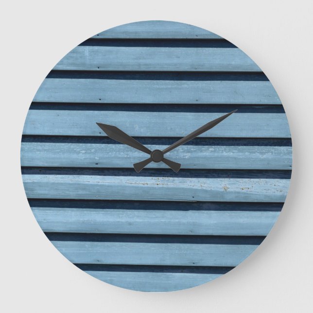"Blue Lines" Round (Large) Wall Clock (Front)