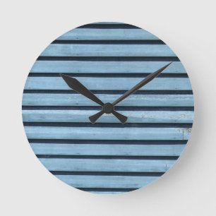 "Blue Lines" Round (Medium) Wall Clock
