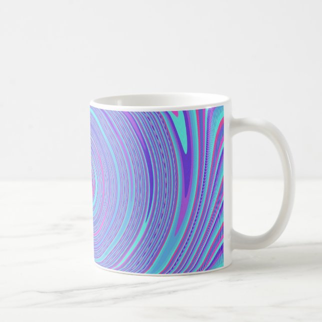 Blue Lines Swirl Mug (Right)