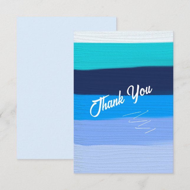 Blue lines thank you card (Front/Back)