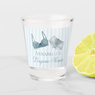 Blue Lingerie Shower Bachelorette Party Favour Shot Glass