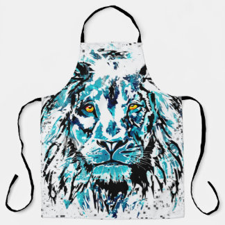 Blue Lion Drawing Apron