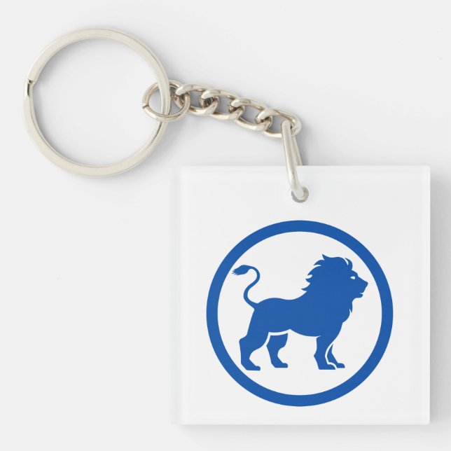 Blue Lion Key Ring (Front)
