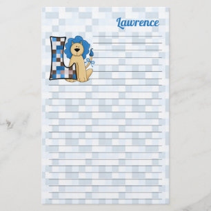 Blue Lion Mongram "L" Lined Stationery