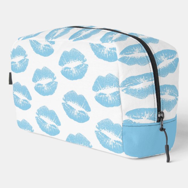 Blue Lips, Pattern Of Lips, Blue Lipstick, Kiss Dopp Kit (Right Corner)