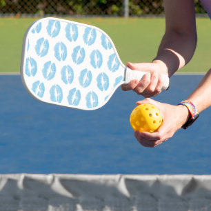 Blue Lips, Pattern Of Lips, Blue Lipstick, Kiss Pickleball Paddle