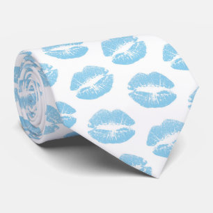 Blue Lips, Pattern Of Lips, Blue Lipstick, Kiss Tie