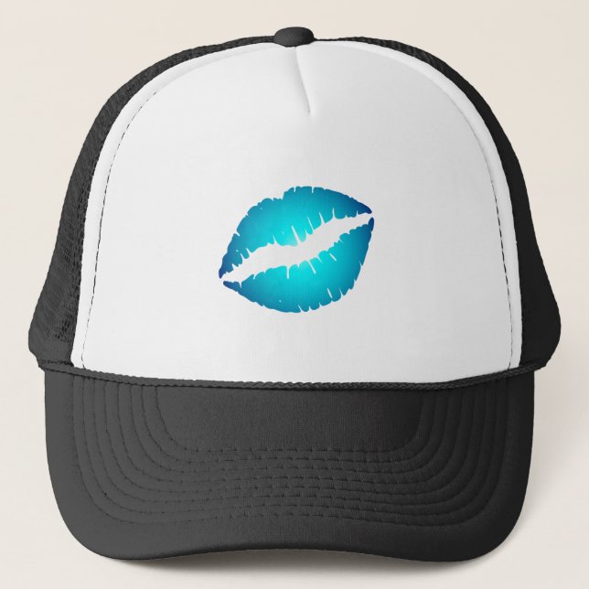 Blue Lips Trucker Hat (Front)