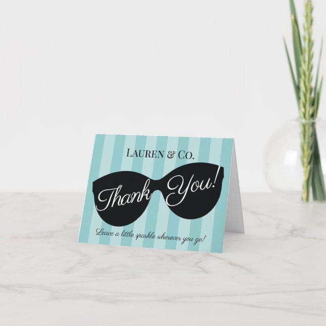 Blue Little Black Dress Thank You Card (Front)
