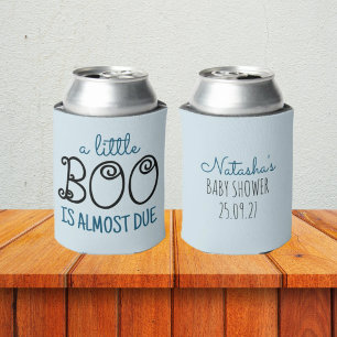 Blue Little Boo Boy Halloween Baby Shower Can Cooler