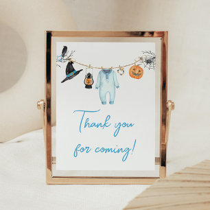 Blue Little Boo Halloween Thank you for Coming Poster