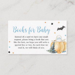 Blue Little Boo Pumpkin Halloween Books for Baby Enclosure Card