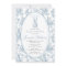 Blue Little Bunny Spring Easter Toile Baby Shower