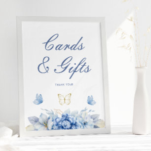 Blue Little Butterfly Cards and Gifts Poster