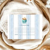 Blue Little Cowboy Modern Western Note for Baby