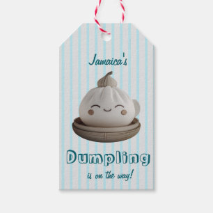 Blue Little Dumpling On the Way Gift Tag