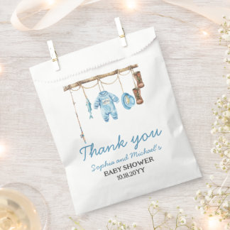 Blue Little Fisherman Baby Shower Favour Bag