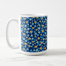 Blue Little Flowers Pattern