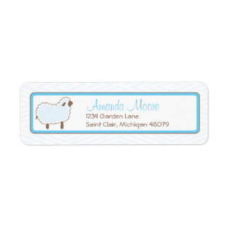 Blue Little Lamb Address Label Return Address Label