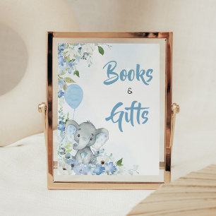 Blue Little Peanut Elephant Books and Gifts Poster